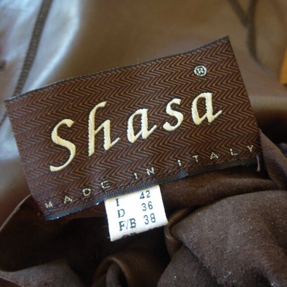 Vera Pelle Shasa Brown Reversible Genuine Leather Suede Jacket S Made in Italy - Picture 13 of 16